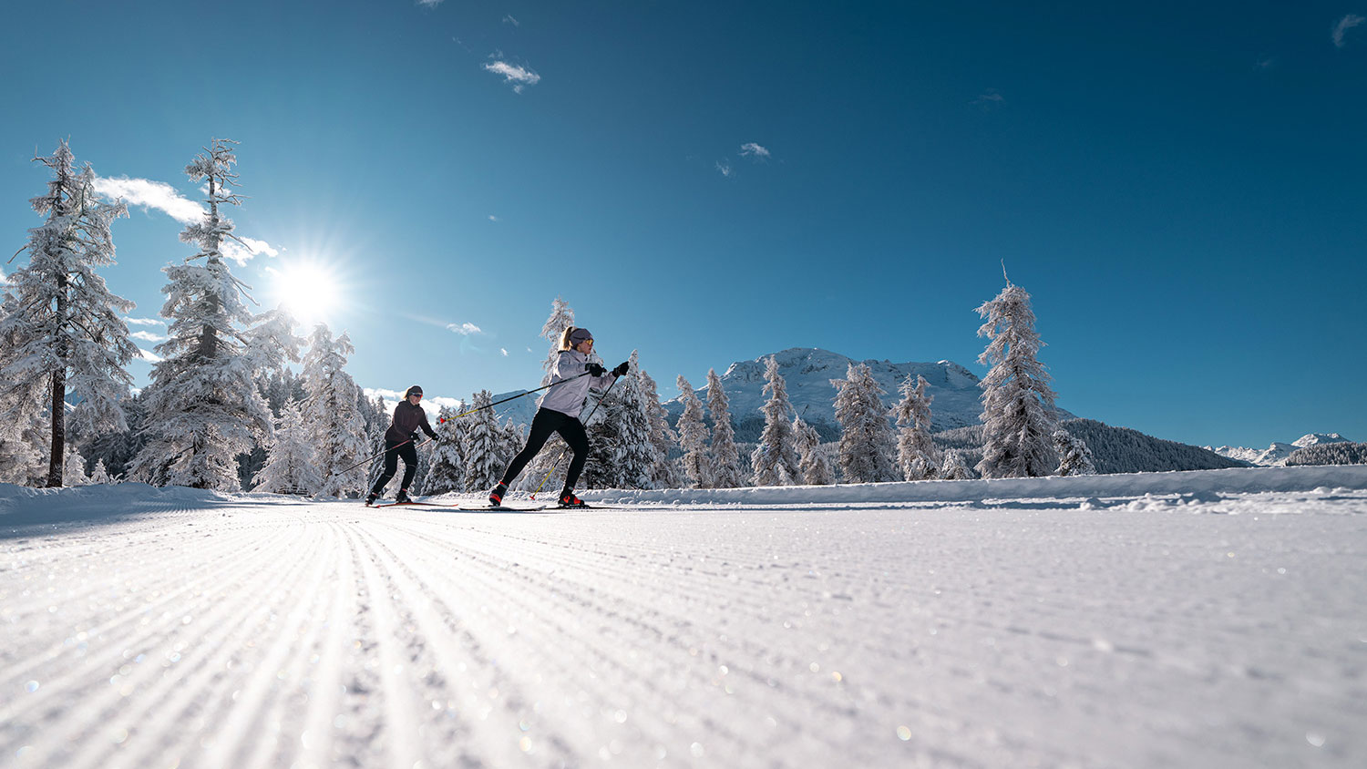 Weitlanglaufen Engadin - Langlauf-Erlebnis inkl. Gepäcktransport