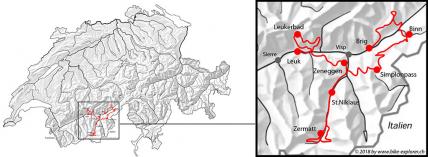 Top of Oberwallis - Brig - Leuk, Karte