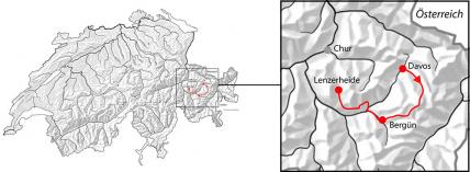 Graubünden Bike 90 - Davos - Lenzerheide, Karte