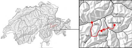 Graubünden Bike 90 - Lenzerheide - Ilanz, Karte