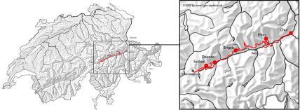 Karte Surselva Gravel