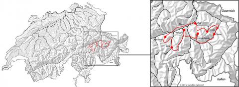 Top of Graubünden II - Rundtour: Chur - Chur, Karte