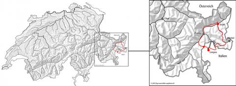 Nationalpark-Tour - Scuol - Scuol, Karte Nationalpark-Tour - Scuol - Scuol, Karte